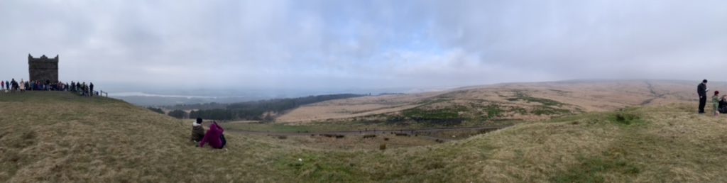 Picture show the view from the top of Rivington pike Bolton,